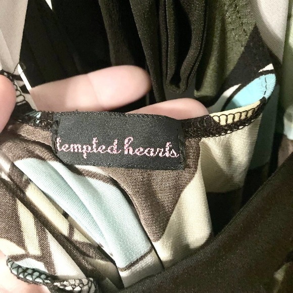 Tempted Hearts Women's XL Geometric Abstract Y2K Top - Picture 8 of 10